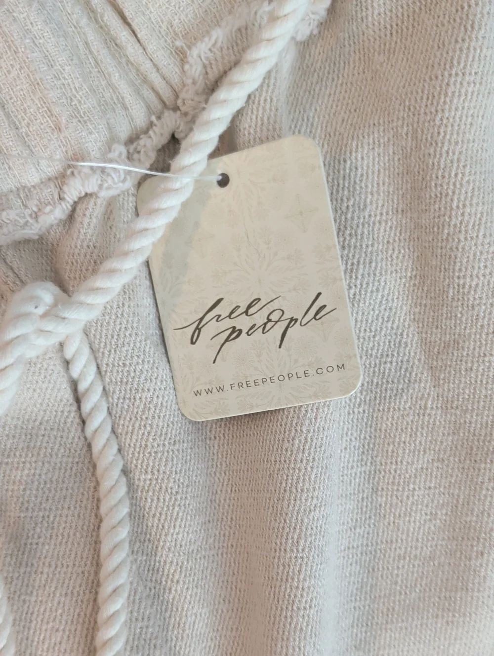 Nwt Free People Neutral Cream Drawstring Sweatpants